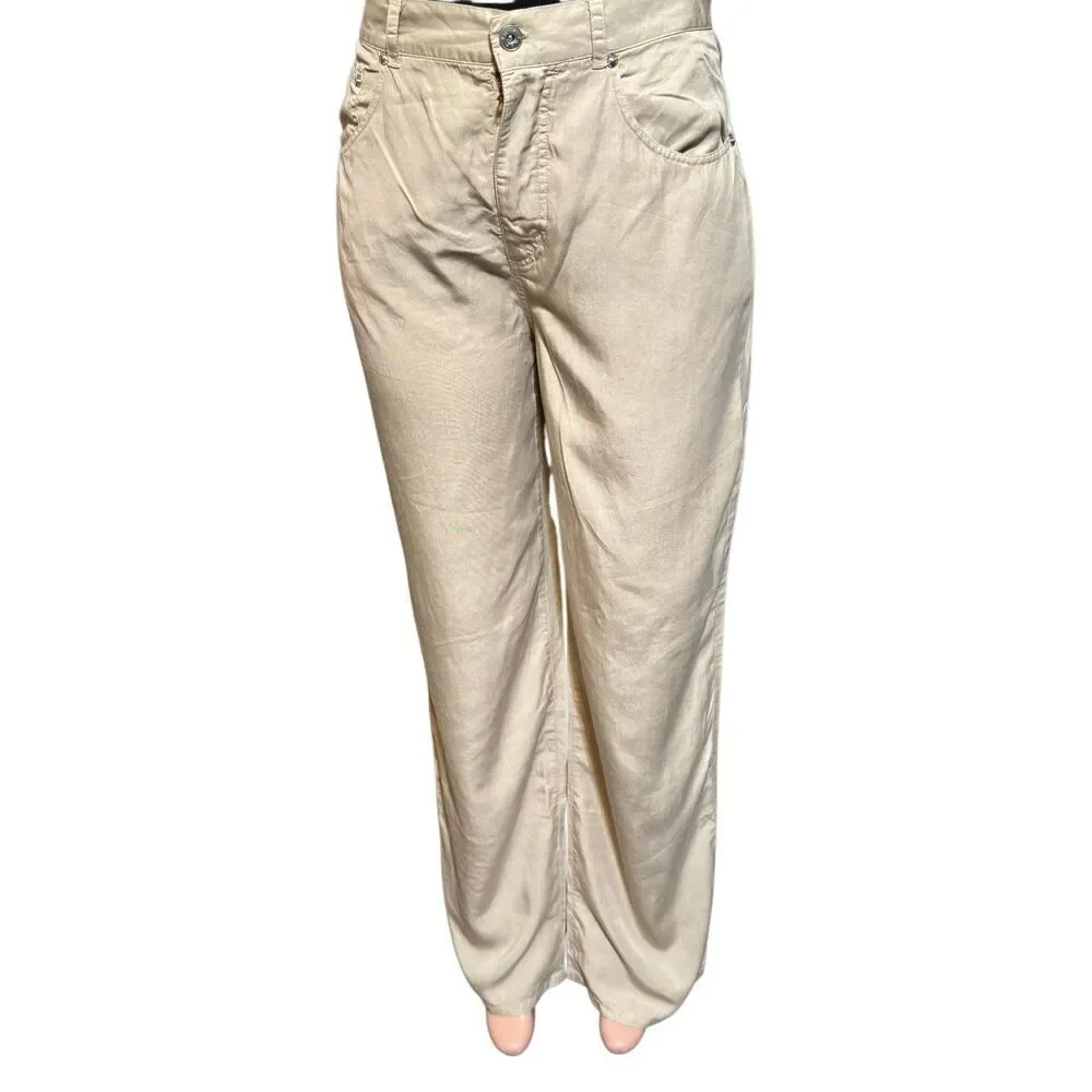 Pulp women high rise Tan straight leg pants size M/8